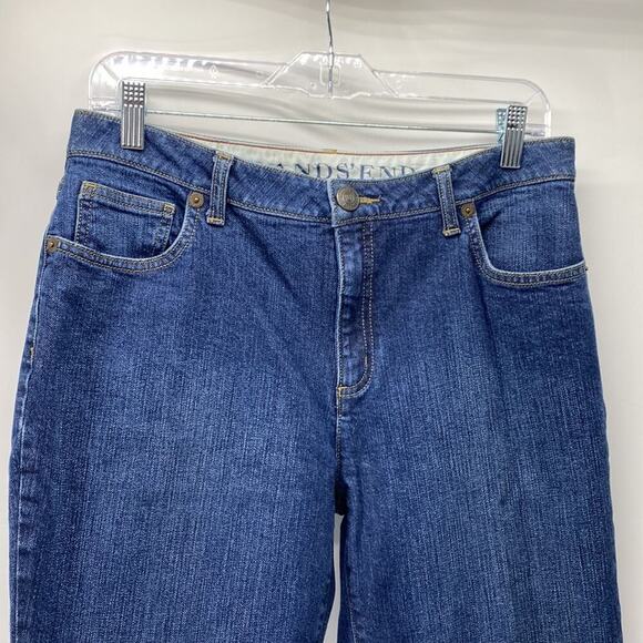 Land’s End modern waisted original fit boot leg mid rise closet staple sz 8 - Picture 2 of 5